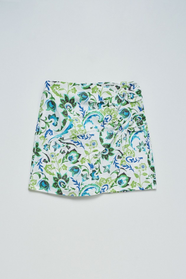 SKORT WITH LINEN BLEND