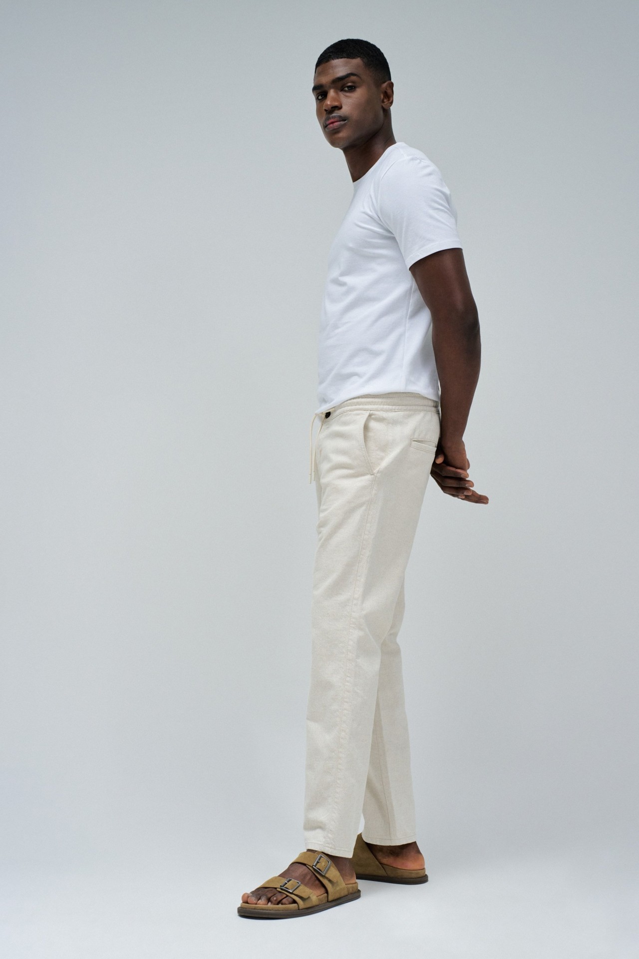JOGGERS TROUSERS WITH LINEN