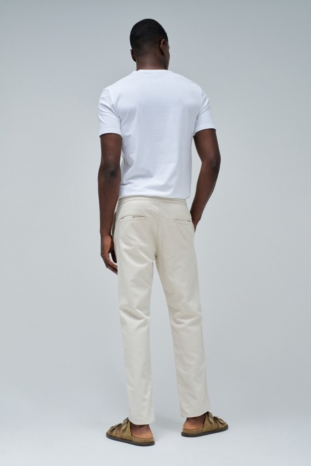 PANTALONES JOGGERS DE LINO