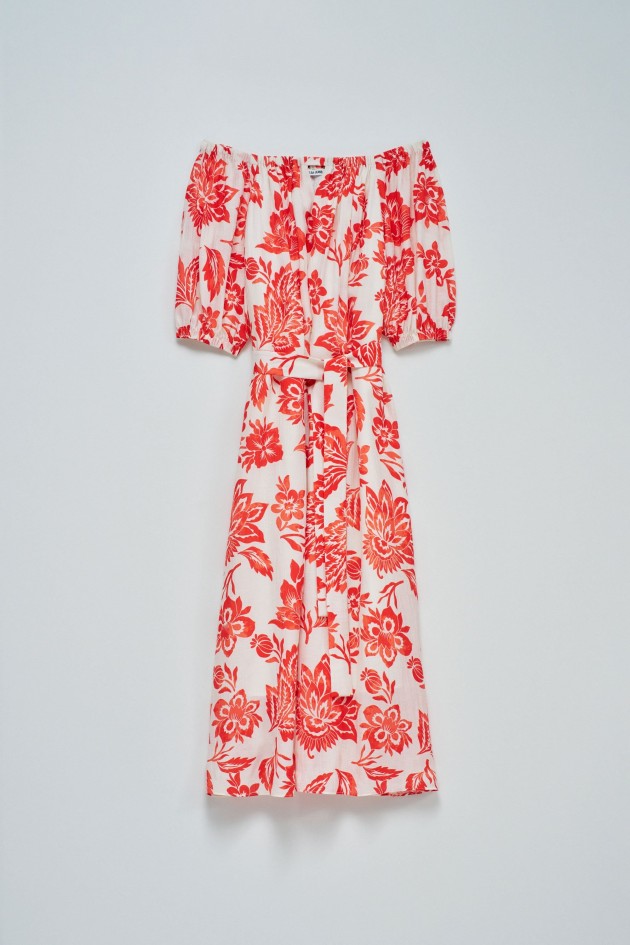 KLEID MIT BLUMENMUSTER