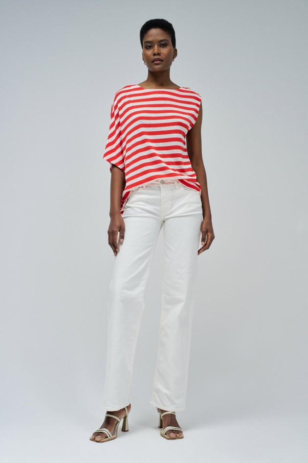 ASYMMETRIC TOP WITH STRIPES