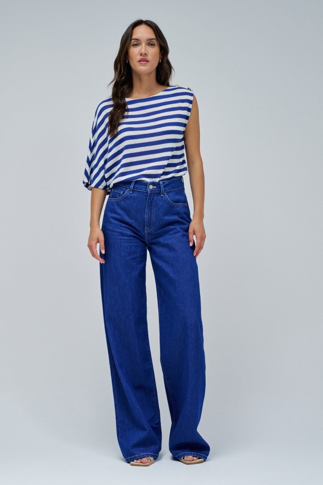 ASYMMETRIC TOP WITH STRIPES