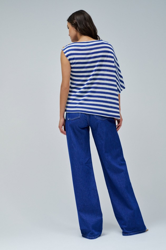 ASYMMETRIC TOP WITH STRIPES