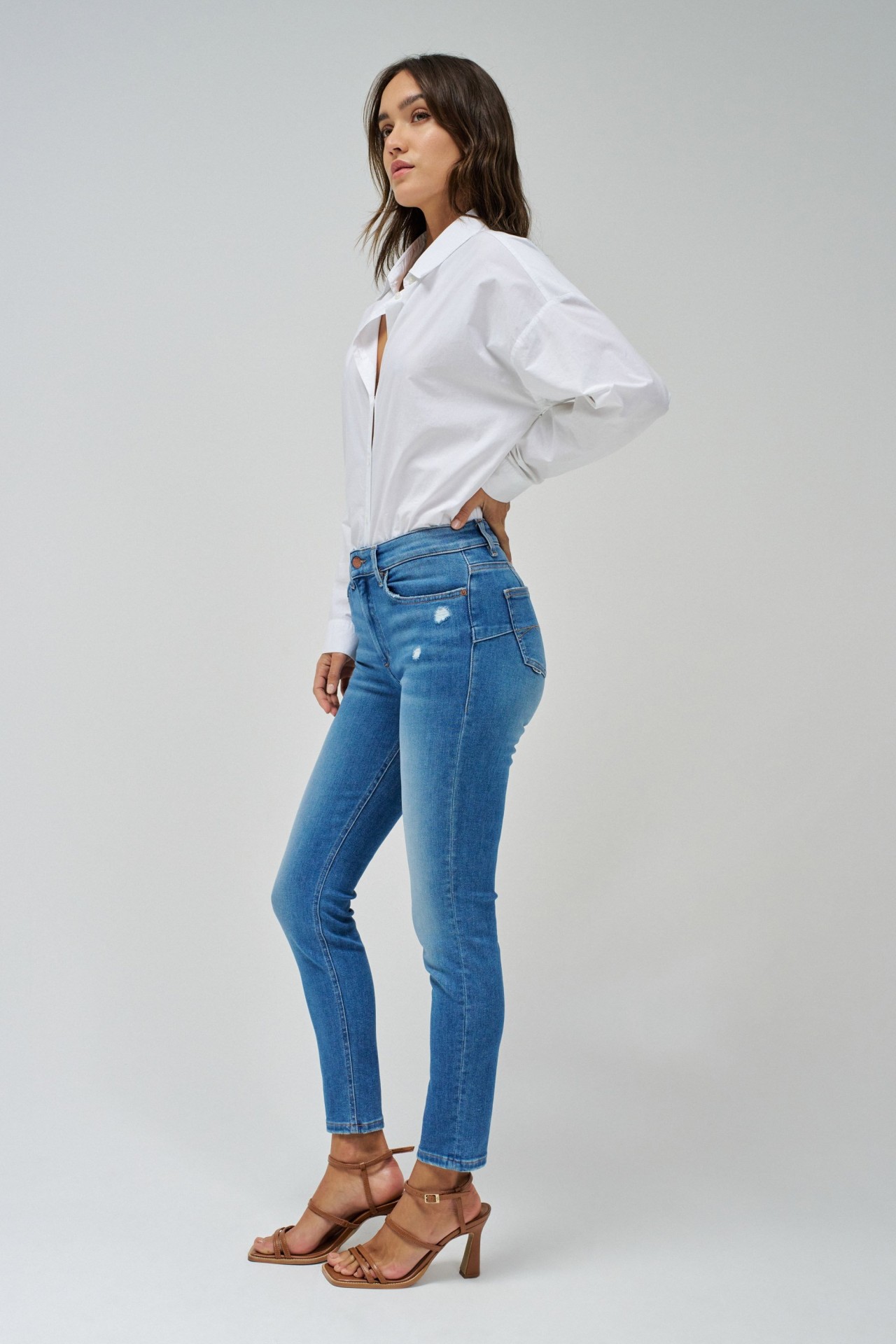 DESTINY PUSH UP CROPPED SKINNY JEANS