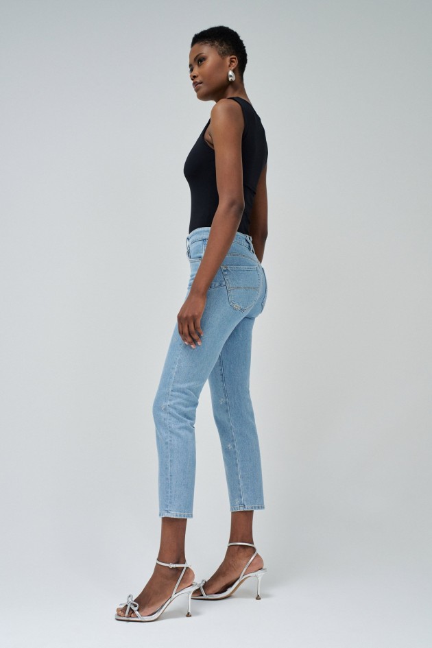 FAITH PUSH IN CROPPED SLIM JEANS