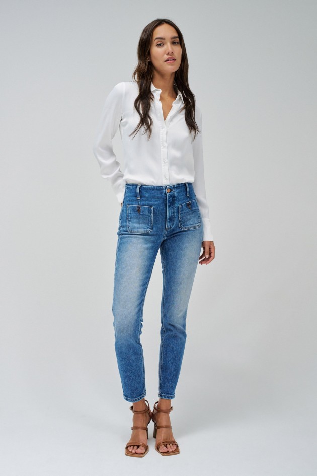 DESTINY PUSH UP CROPPED SKINNY JEANS