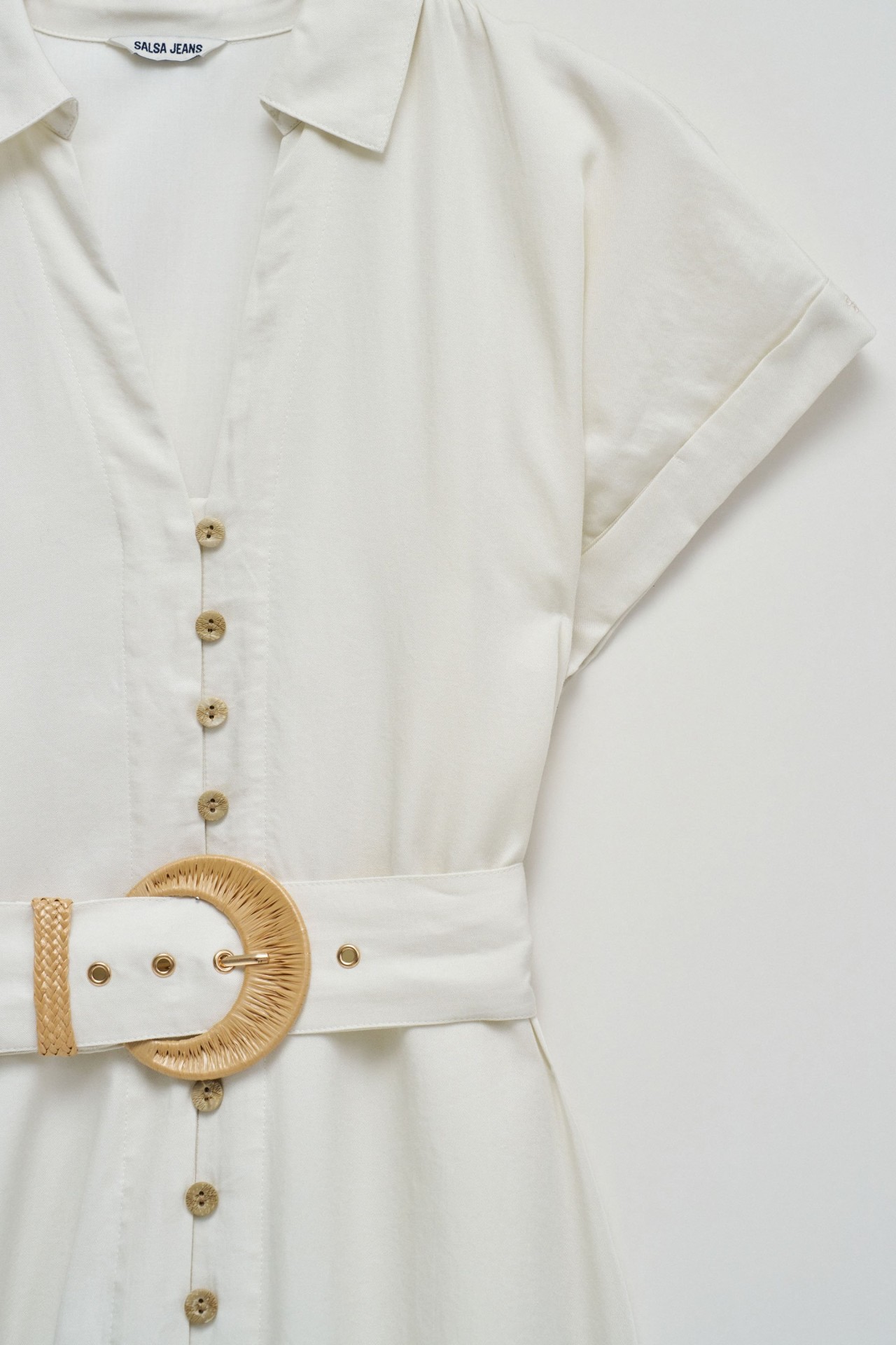 MIDI KLEID IN HELLBLAU