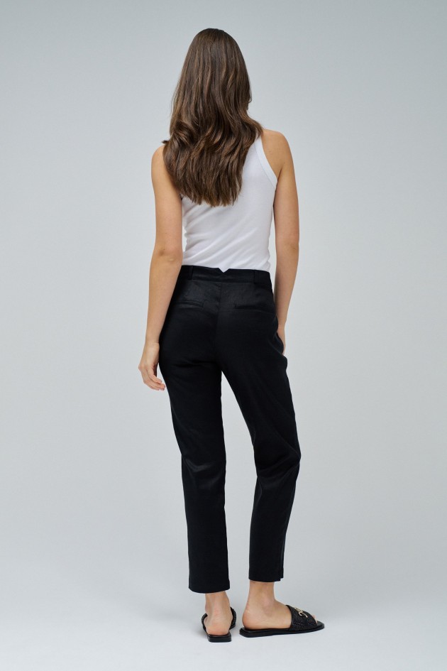 LINEN CHINO TROUSERS