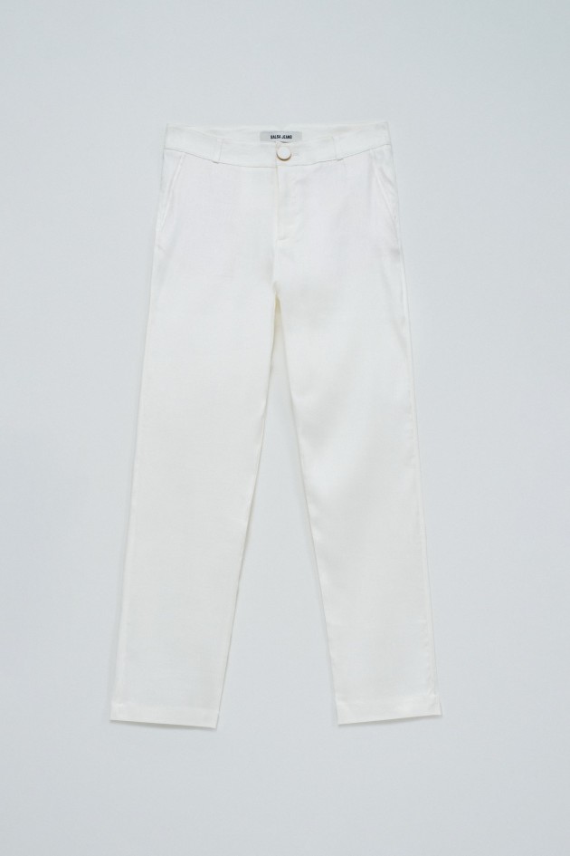 LINEN CHINO TROUSERS