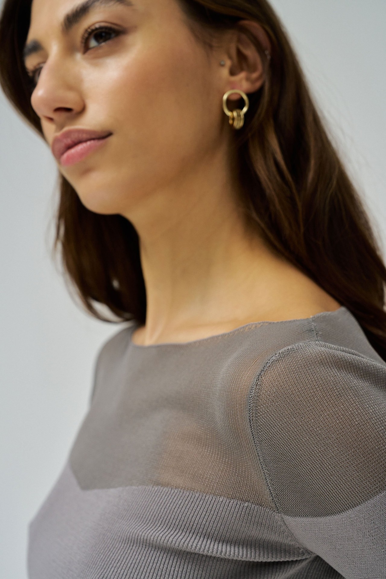 SWEATER WITH TRANSPARENCY