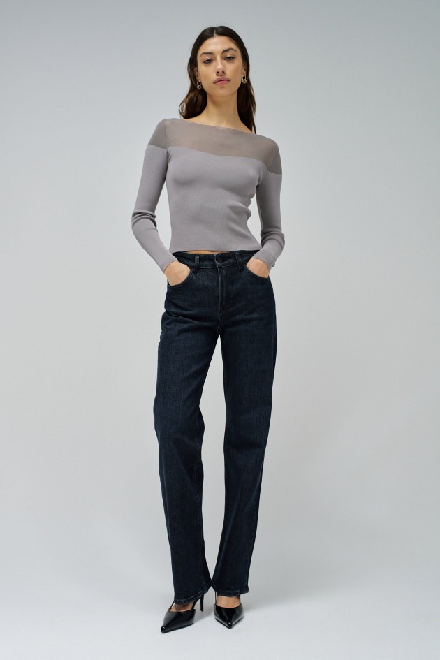 SWEATER WITH TRANSPARENCY