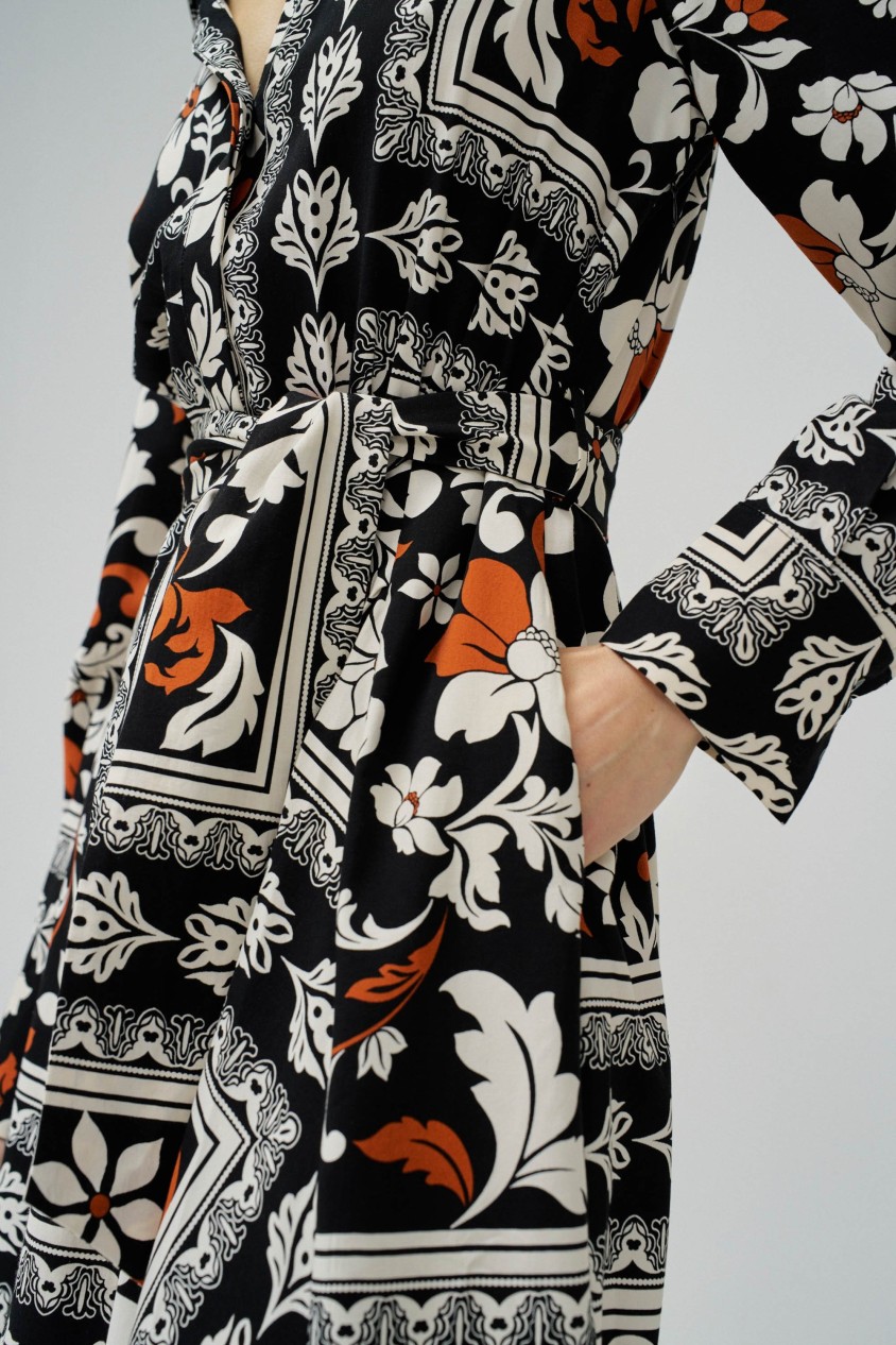 SHIRT DRESS WITH PATTERN