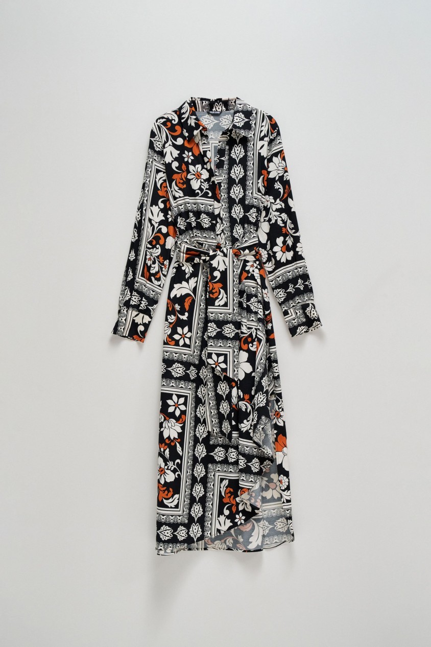 SHIRT DRESS WITH PATTERN