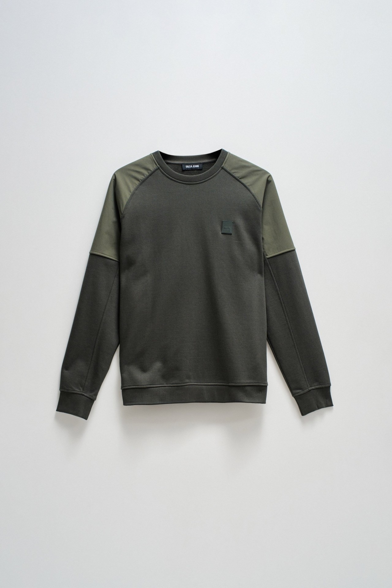 SWEATSHIRT WITH MIX MATERIALS
