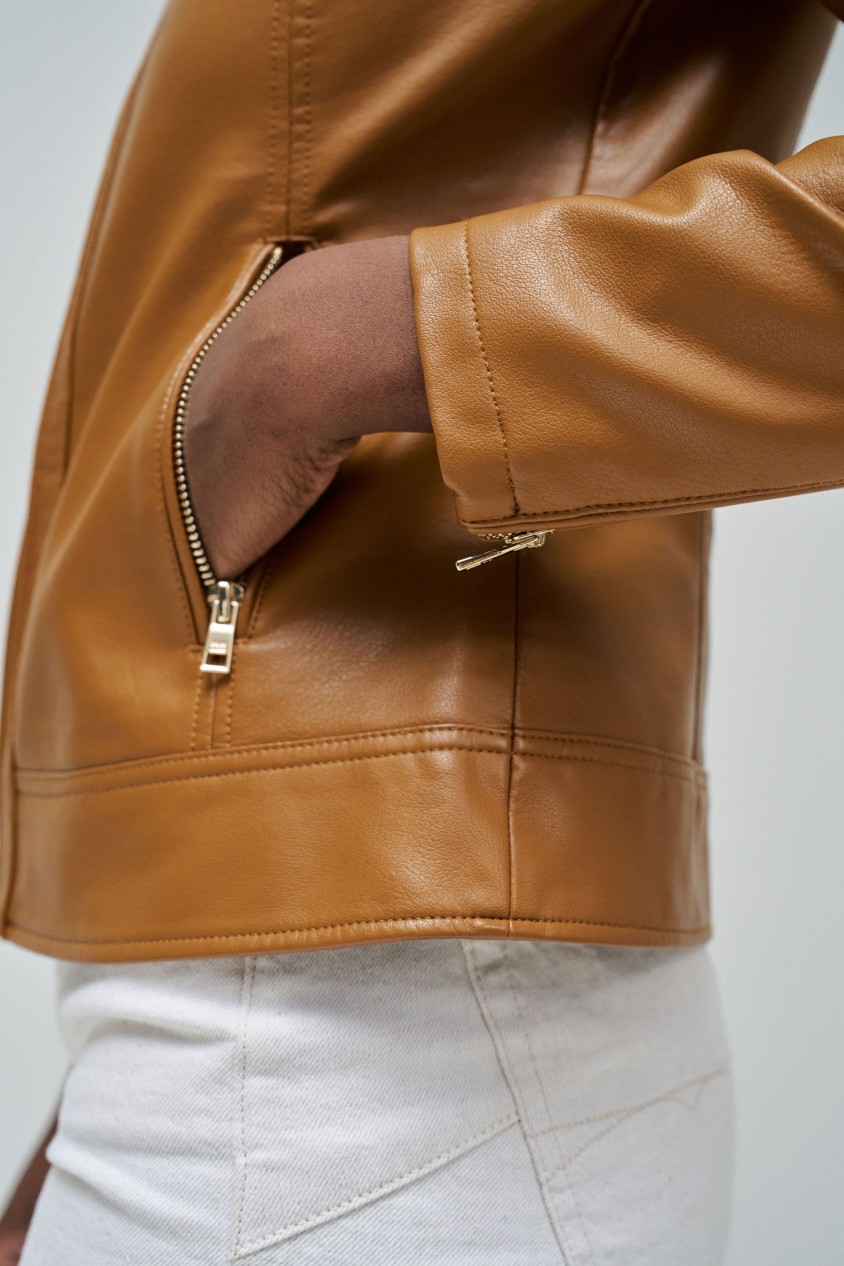 FAUX LEATHER JACKET