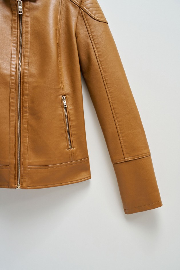 FAUX LEATHER JACKET