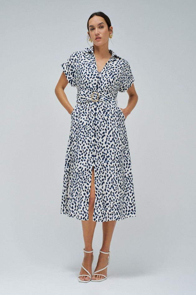 PRINT SHIRT DRESS