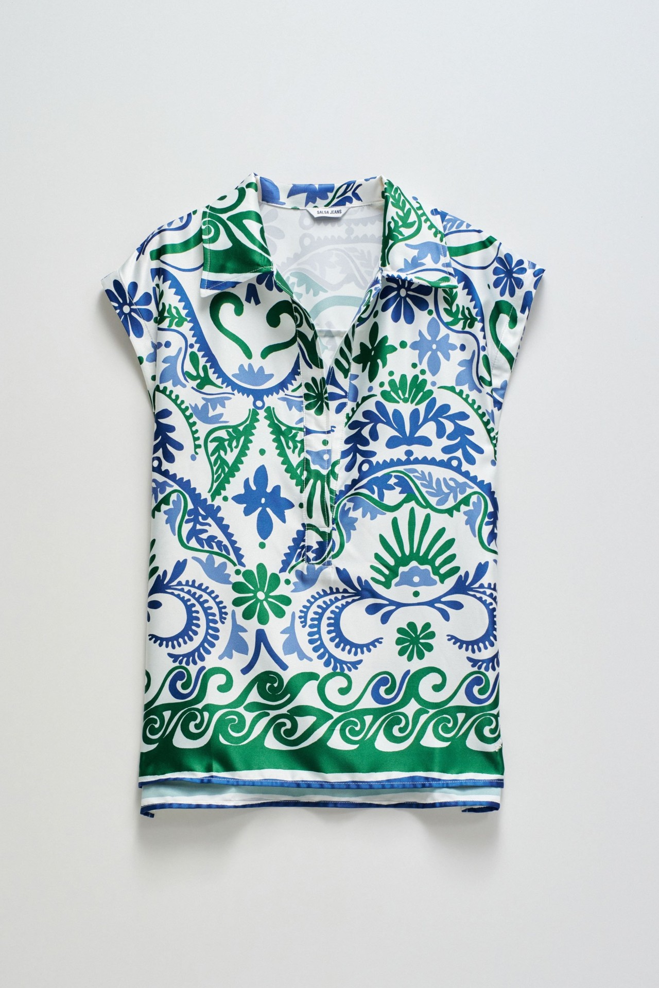 BLUSE MIT BLUMENMUSTER