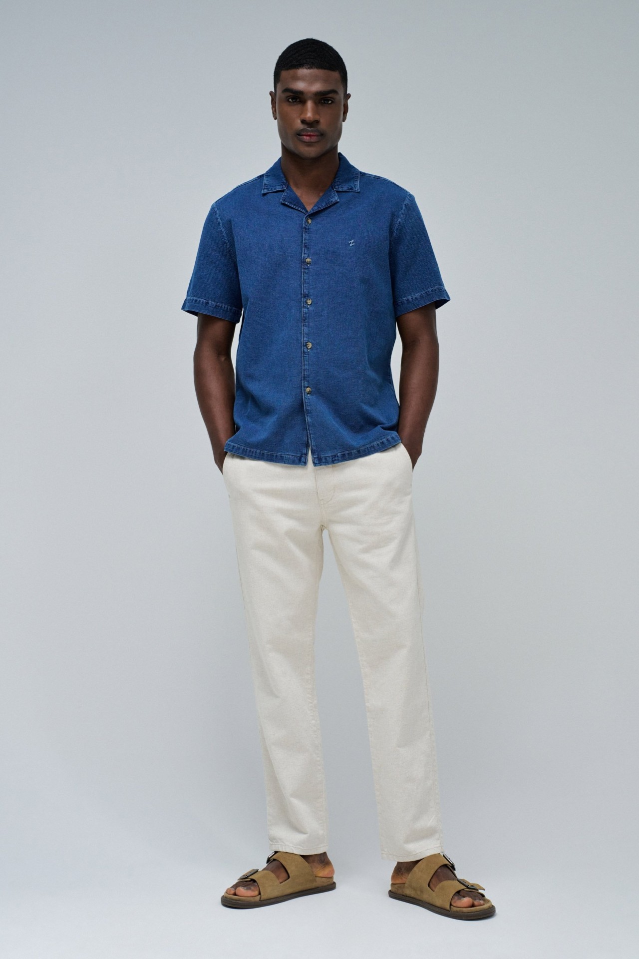 SHIRT WITH LINEN BLEND