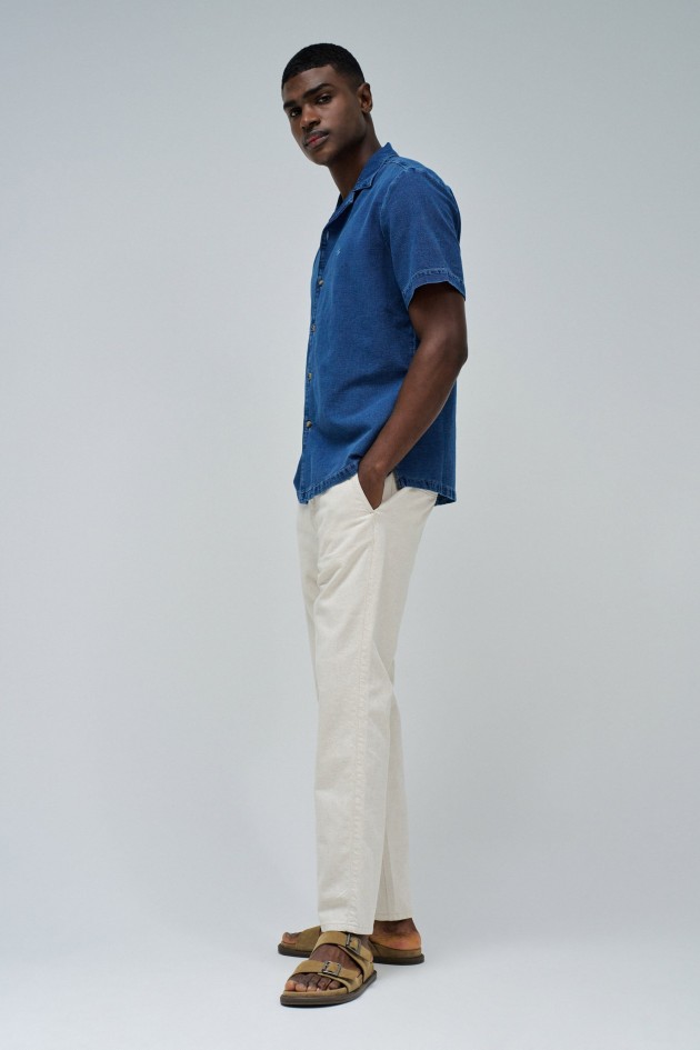 SHIRT WITH LINEN BLEND