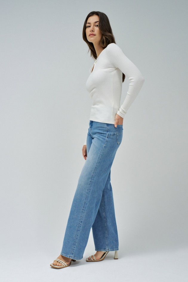 SUÉTER DE PUNTO CANALÉ