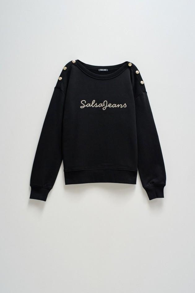 SWEATSHIRT IN FLEECE WITH BRANDING