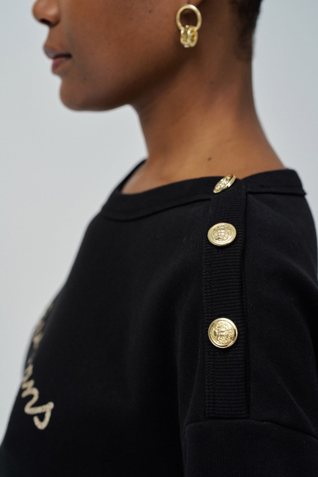 SWEATSHIRT IN FLEECE WITH BRANDING