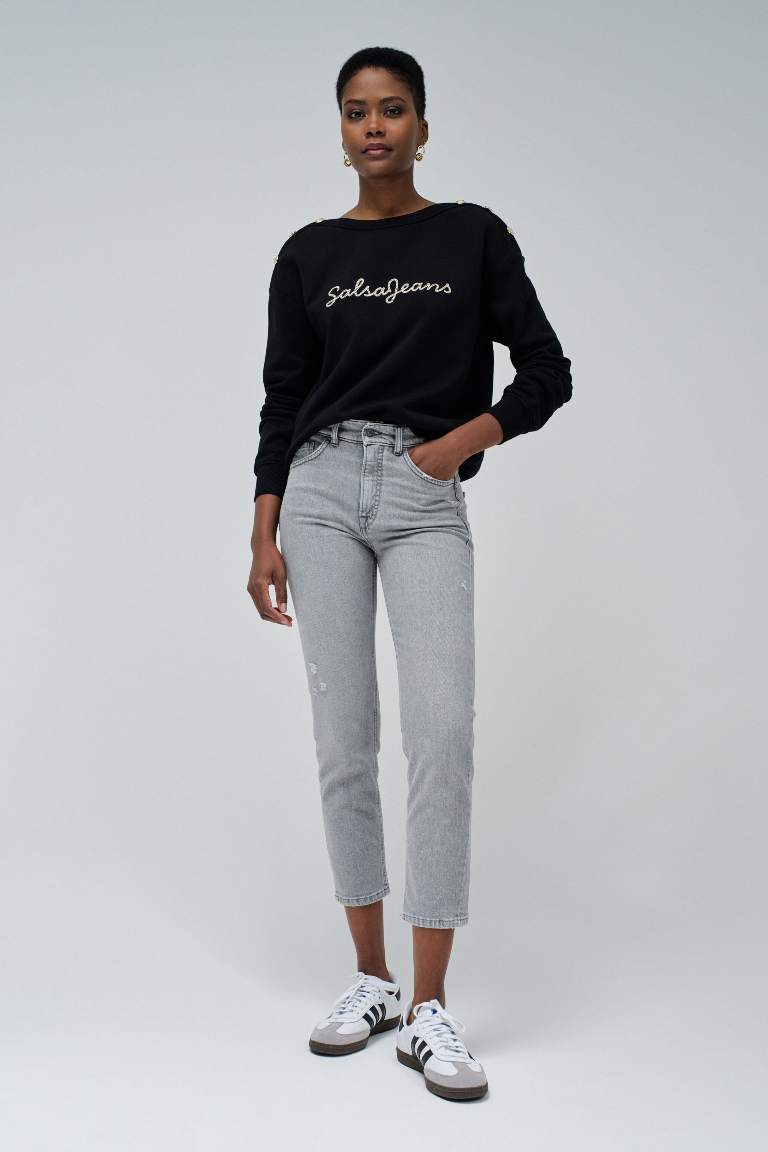 SWEATSHIRT IN FLEECE WITH BRANDING