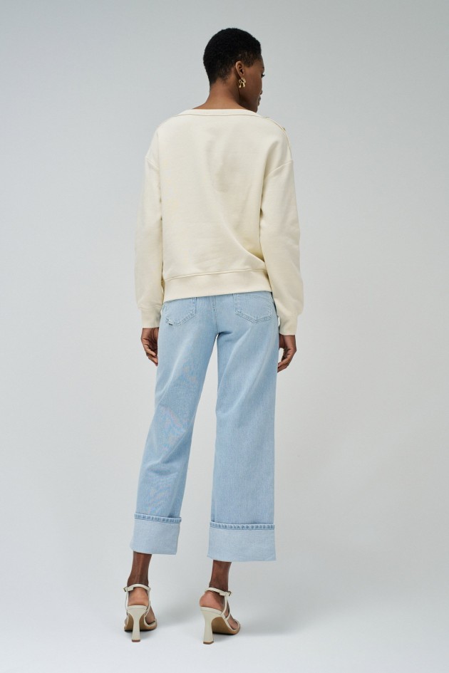 SWEATSHIRT IN FLEECE WITH BRANDING