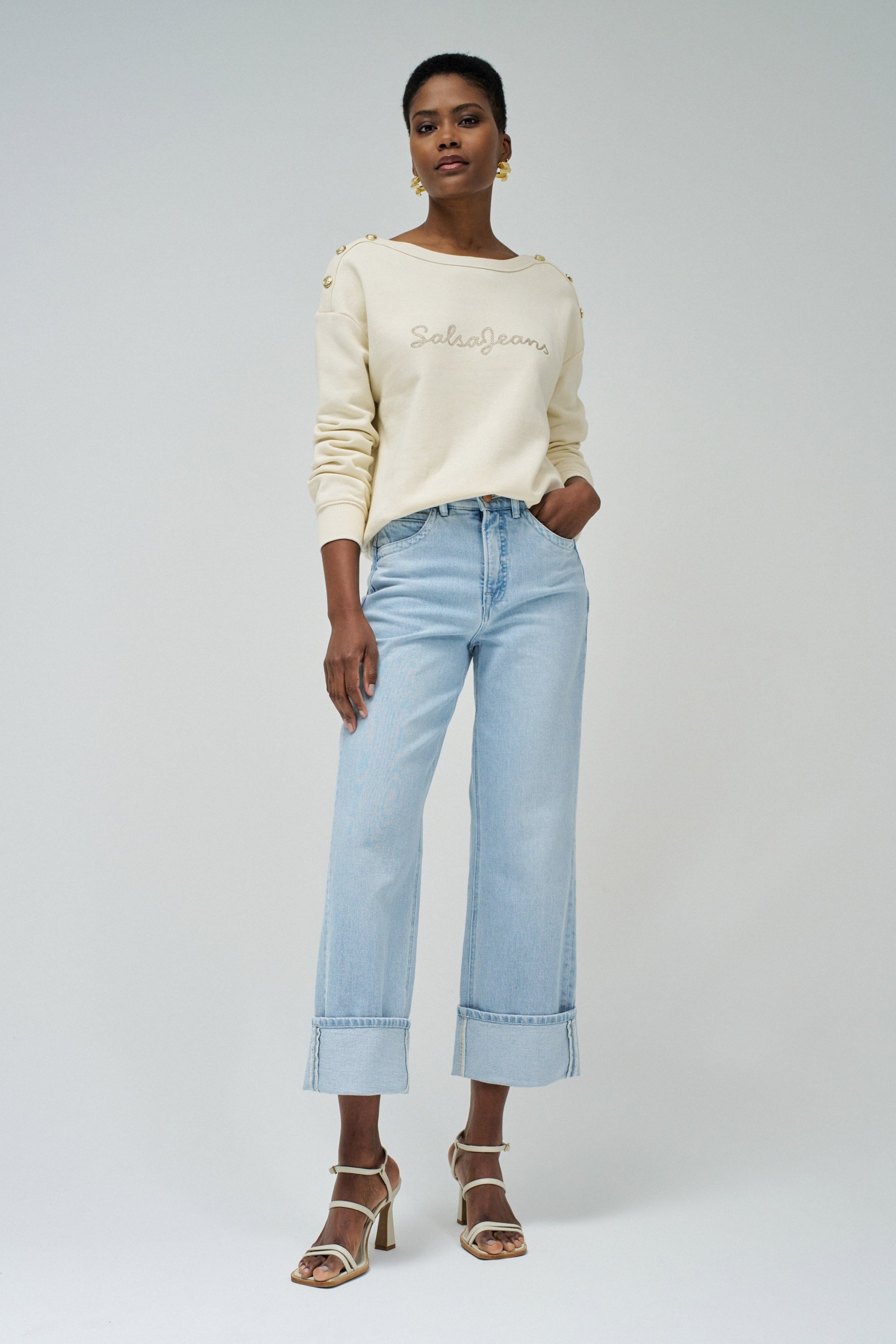 SWEATSHIRT IN FLEECE WITH BRANDING