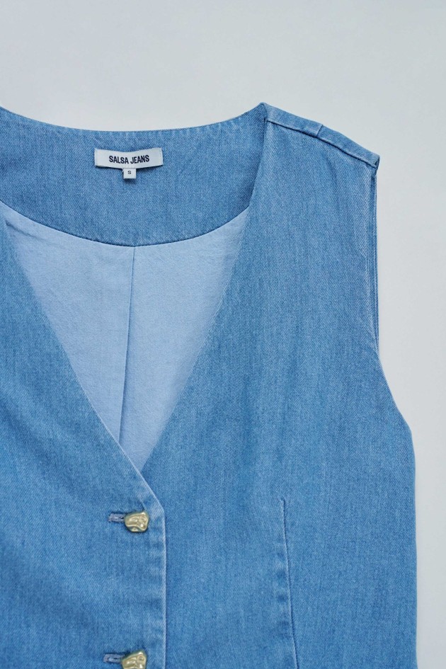CHALECO EN LIGHTDENIM