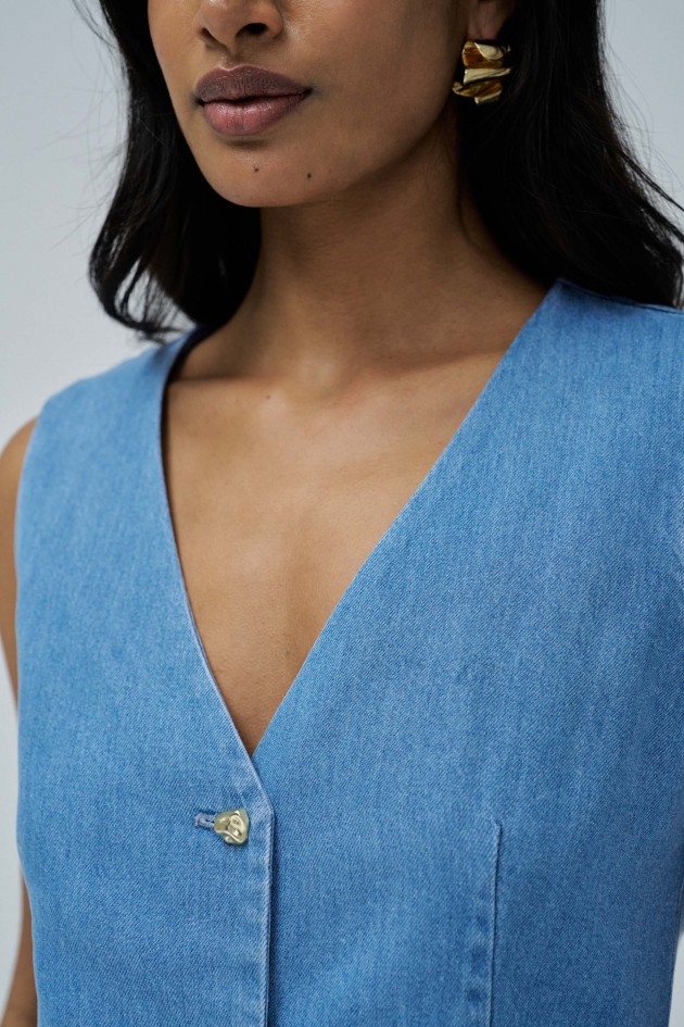 CHALECO EN LIGHTDENIM