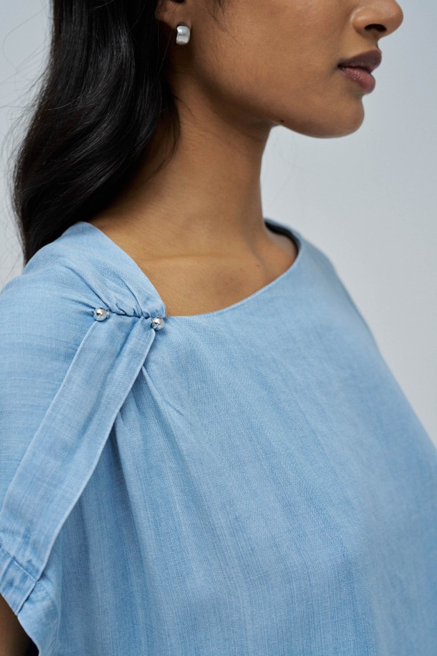 BLUSA EN LIGHTDENIM