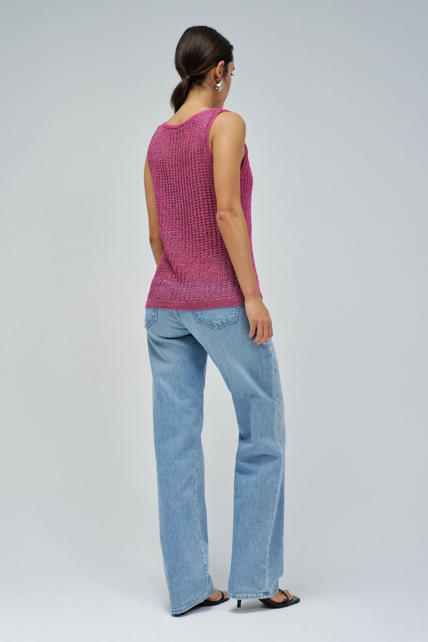 TOP EN MAILLE BRILLANTE