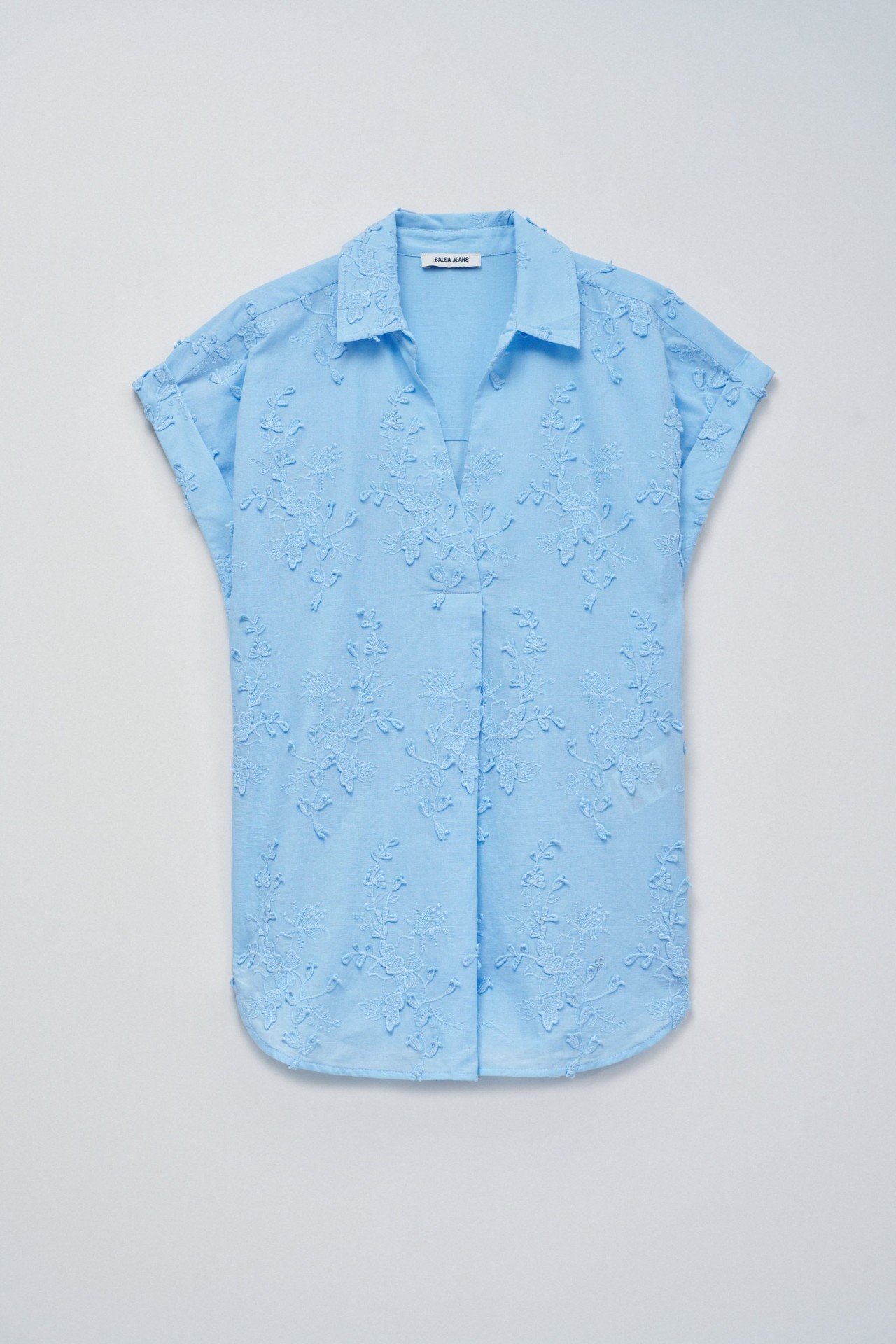TOP WITH FLORAL EMBROIDERY