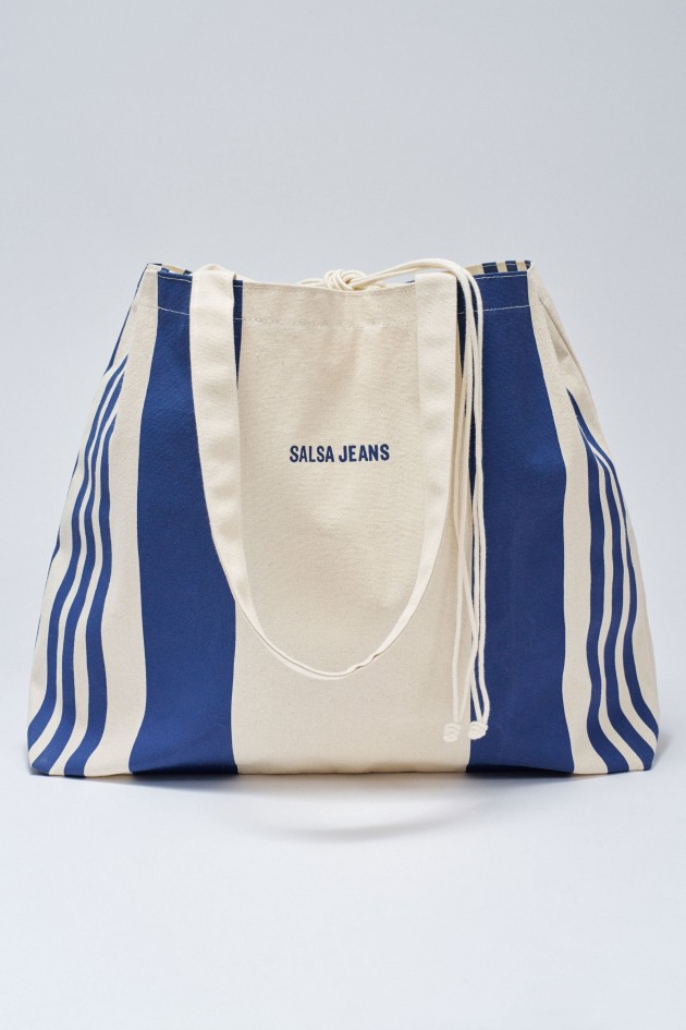 STRIPED BEACH BAG