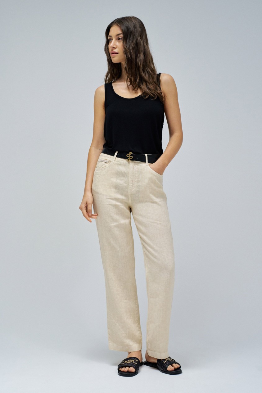 PANTALONES STRAIGHT EN LINO