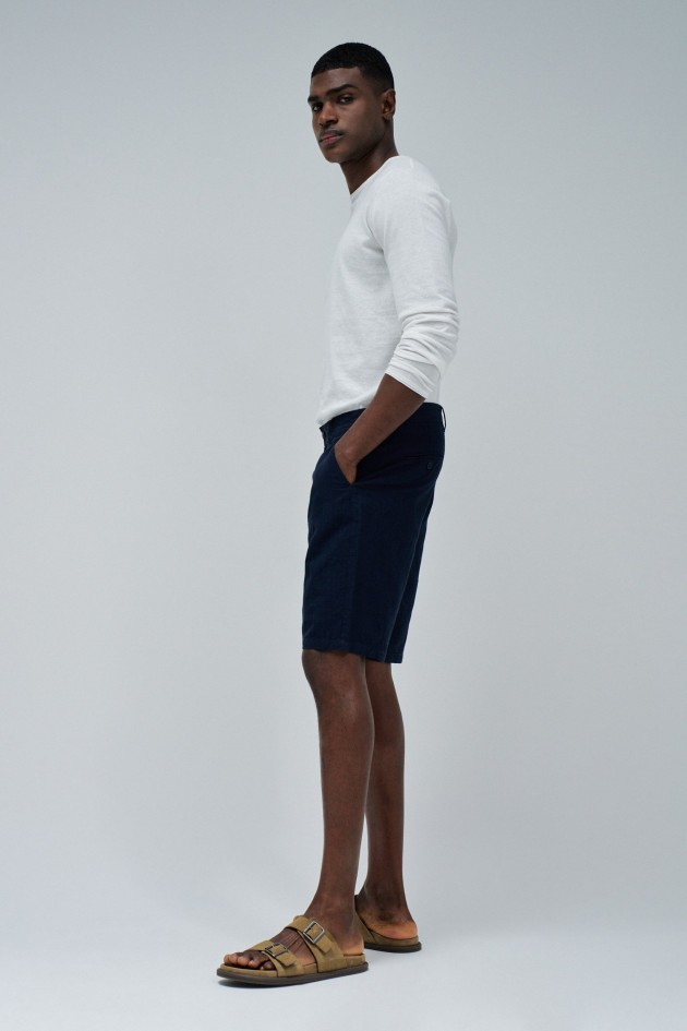 PANTALONES CORTOS CON MEZCLA DE LINO