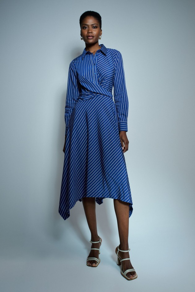 VESTIDO MIDI ASSIMÉTRICO