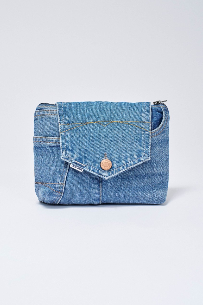 INFINITY TOILETRY BAG MEDIUM BLUE WITH FLAP