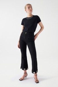 JEAN DIVA AVEC ILLETS BRILLAJEANS DIVA AVEC OEILLETS BRILLANTS SUR LOURLETNTS SUR LOURLET