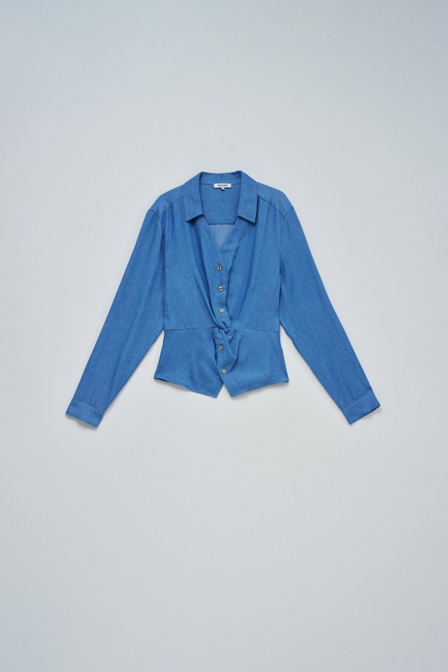 BLUSA EM LIGHTDENIM