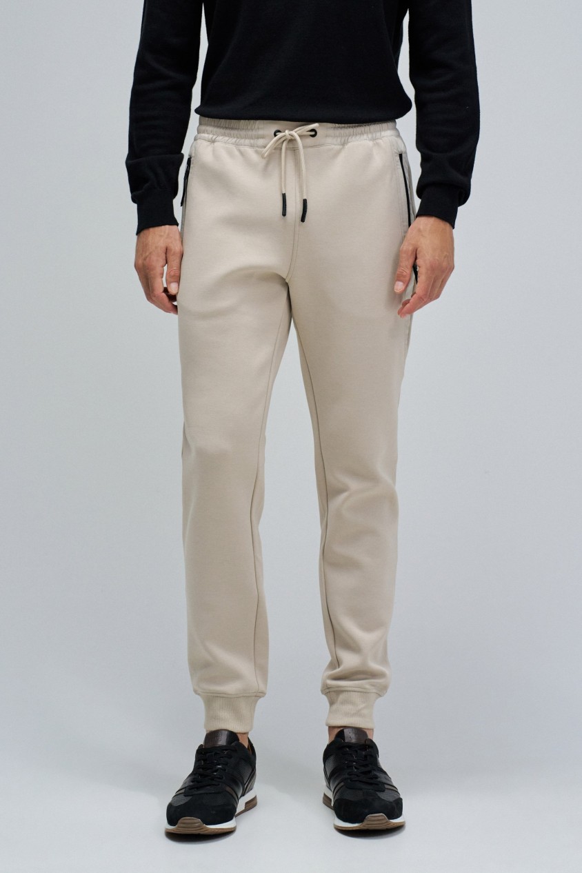 PANTALON JOGGERS SLIM FIT EN MAILLE