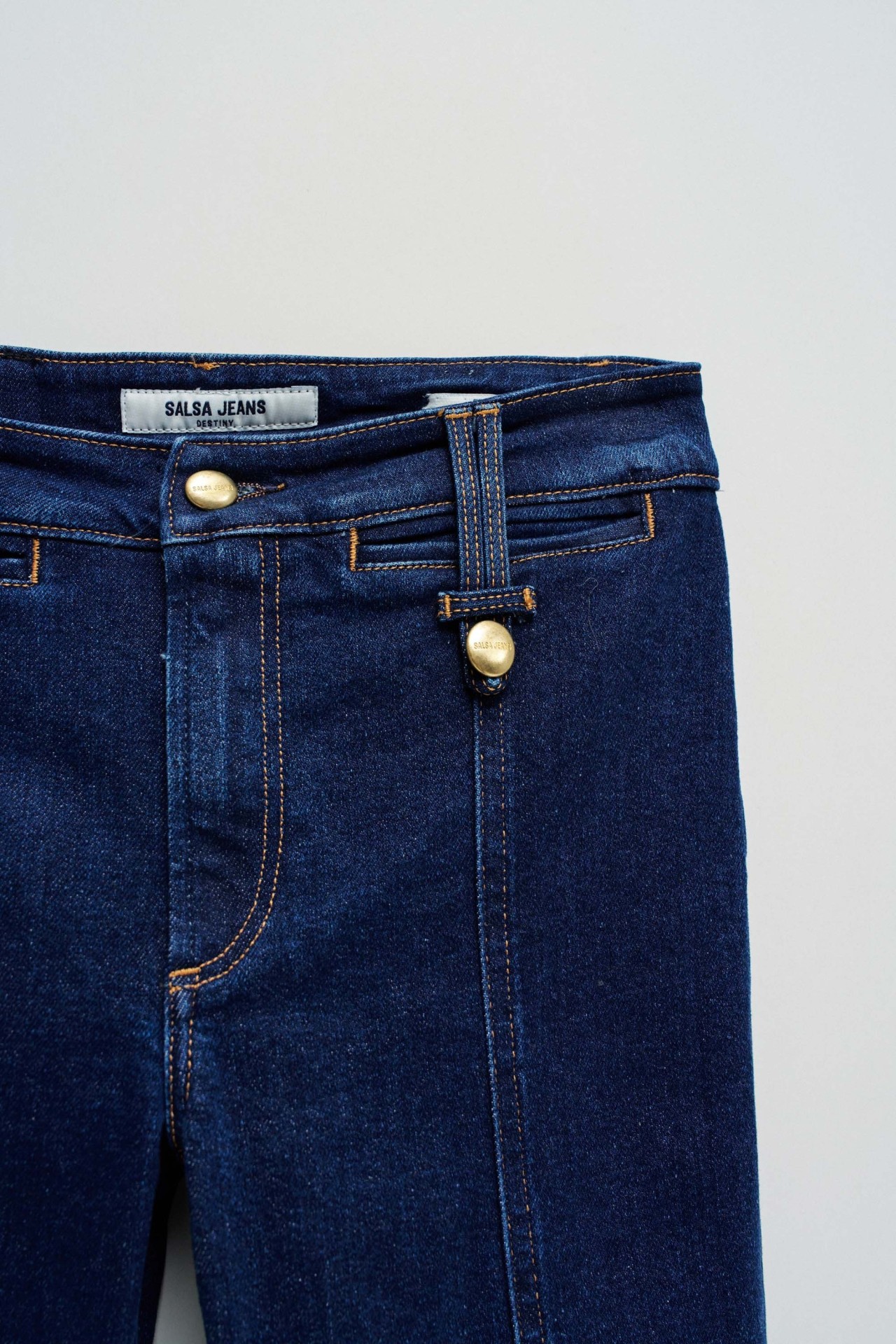 DESTINY PUSH UP FLARE JEANS WITH GOLD BUTTONS