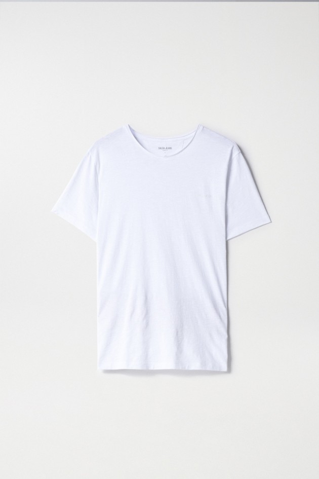 CAMISETA DE ALGODÓN TEÑIDA Y MARCADA