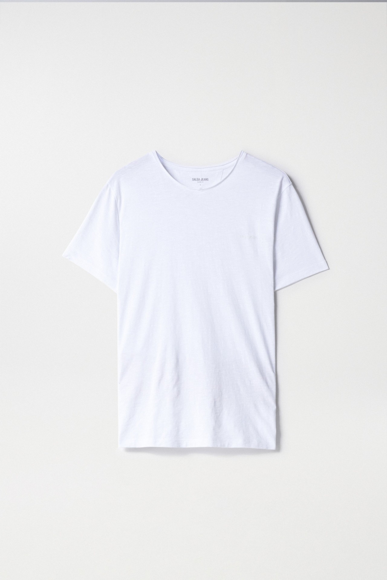 COTTON T-SHIRT WITH DYEING AND BRANDING