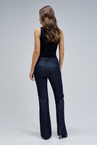 CHINO FLARE IN LIGHTDENIM TROUSERS