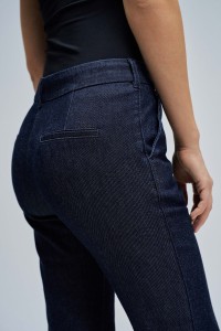 CHINO FLARE IN LIGHTDENIM TROUSERS