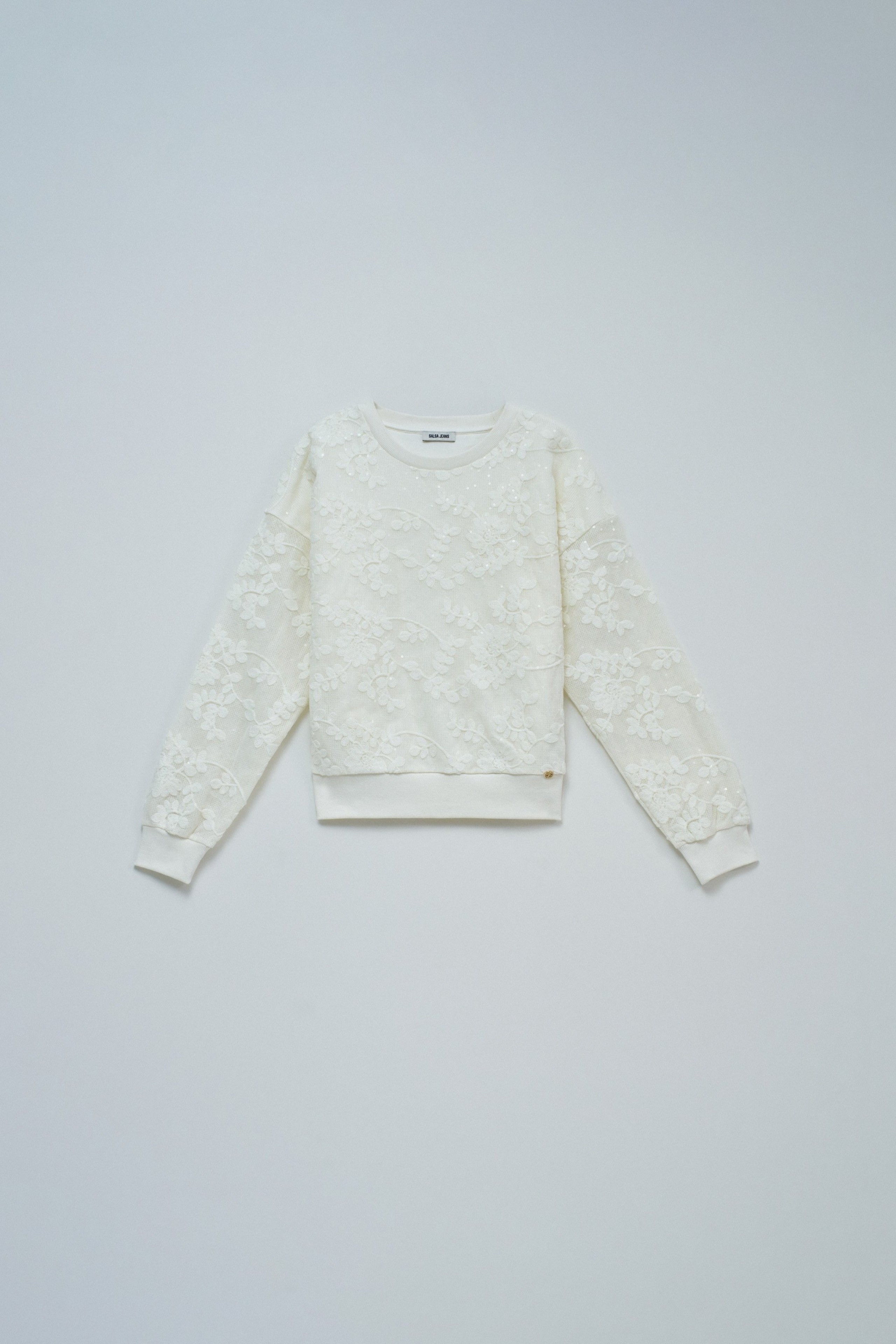 SWEATSHIRT COM BORDADOS FLORAIS