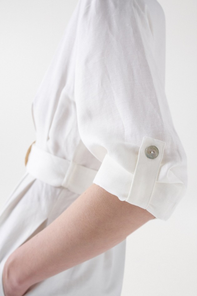 LINEN DRESS WITH BELT